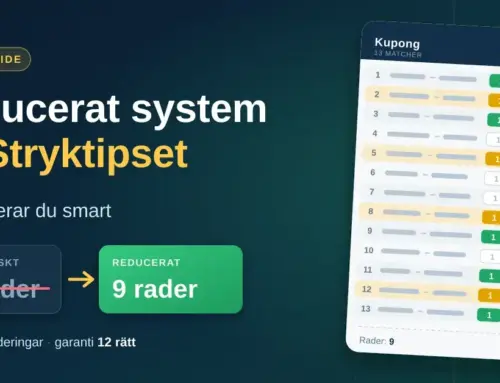 Reducerat system på Stryktipset: så garderar du smart